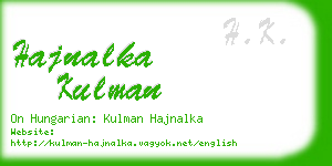 hajnalka kulman business card